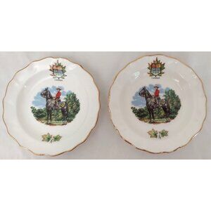 Duchess Bone China England The Royal Canadian Police Saucers 5" Vintage Lot of 2